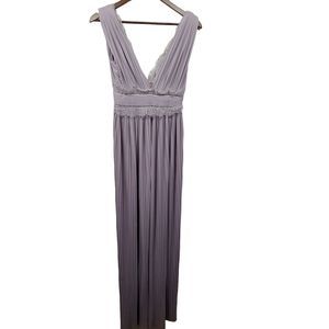 Asos Double V Neck Pleated Bridesmaid Dress Womens 4